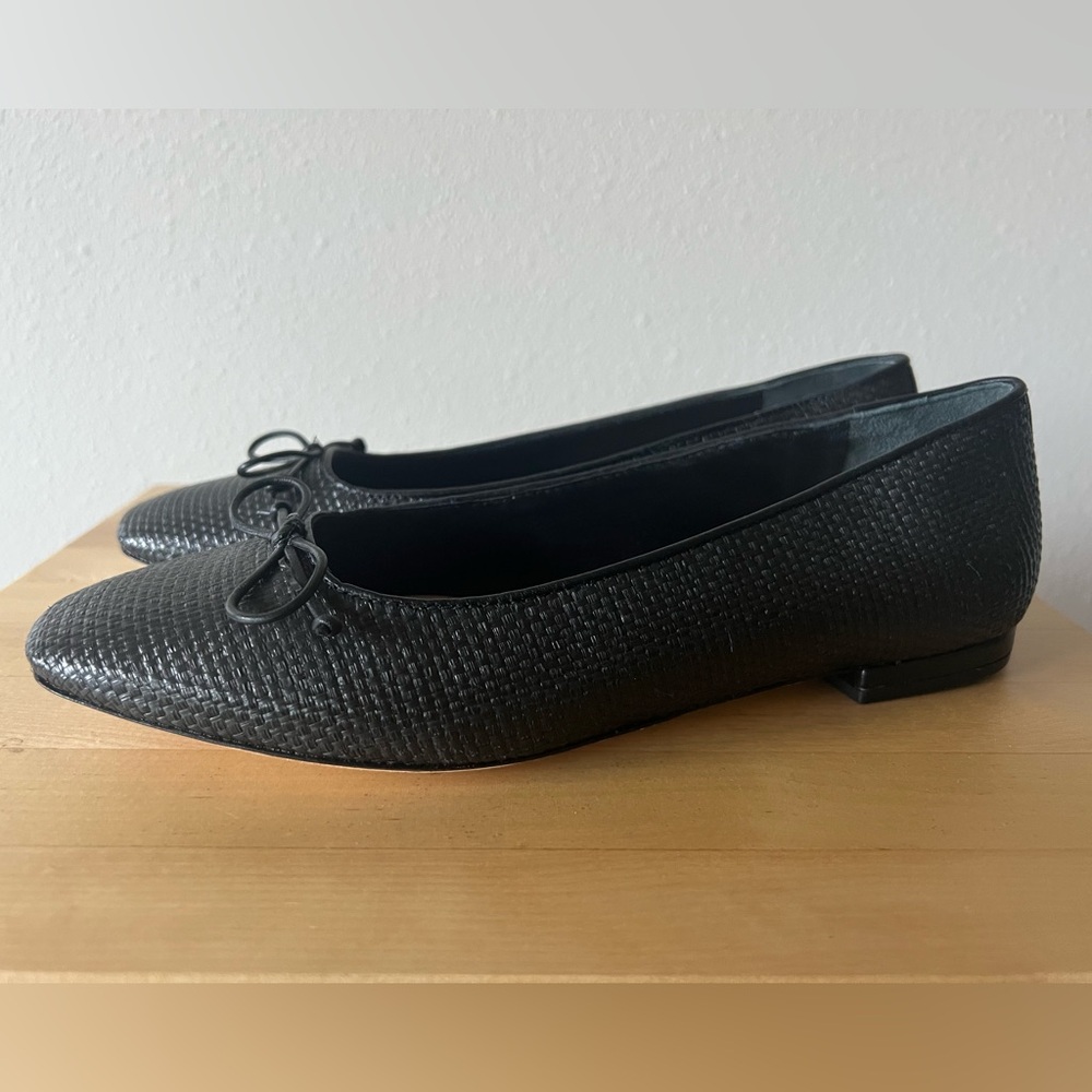 Saks Fifth Avenue Leather Black Women's Flats